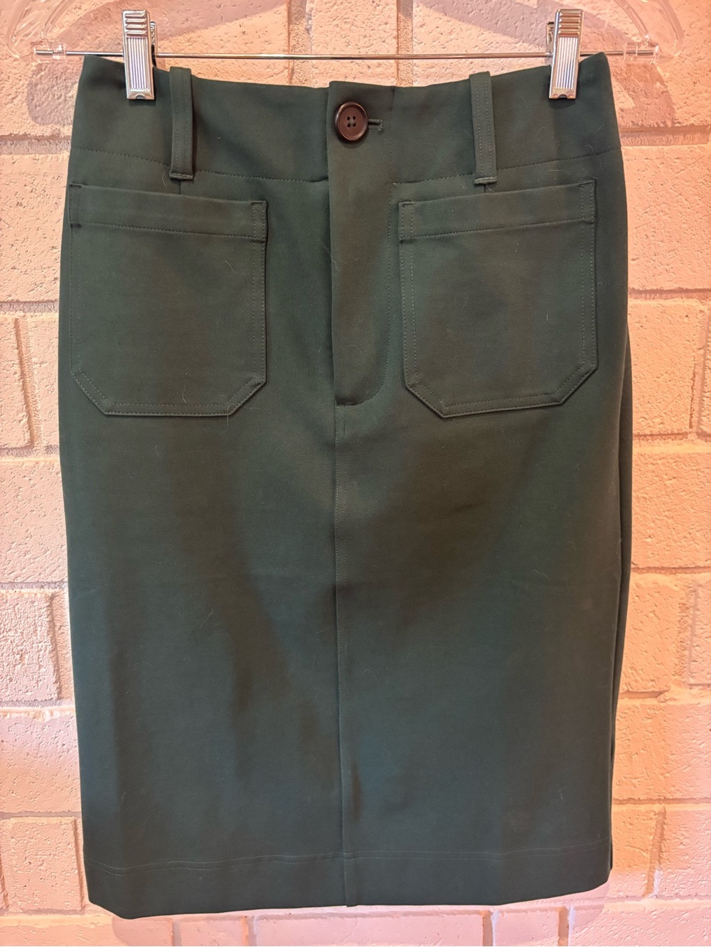 Anthropologie Dark Green Pencil Skirt